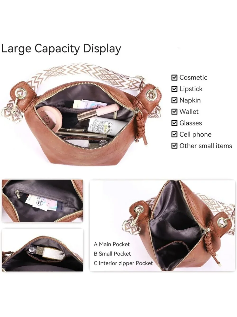 Trendy Women's Fanny Pack Waist Bag - Stylish Crossbody Chest Purse with 2